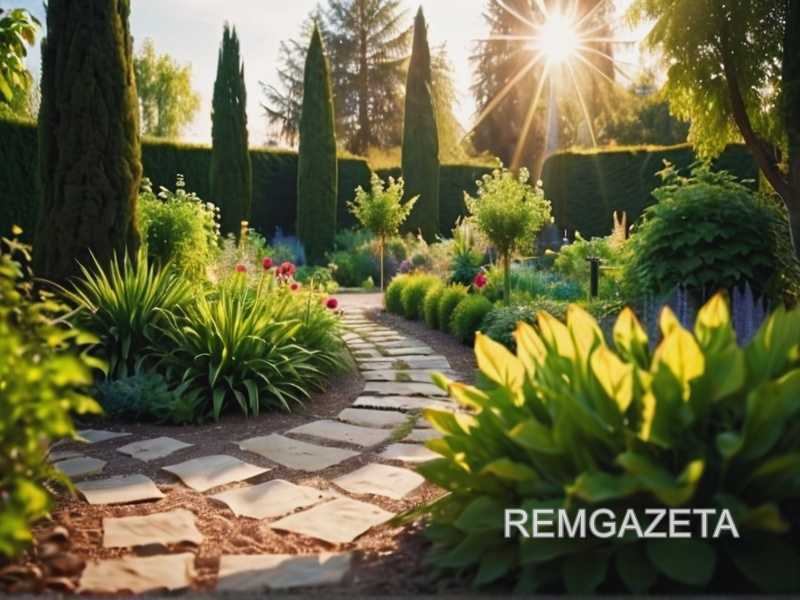 Как использовать природные элементы для оформления геометрической клумбы